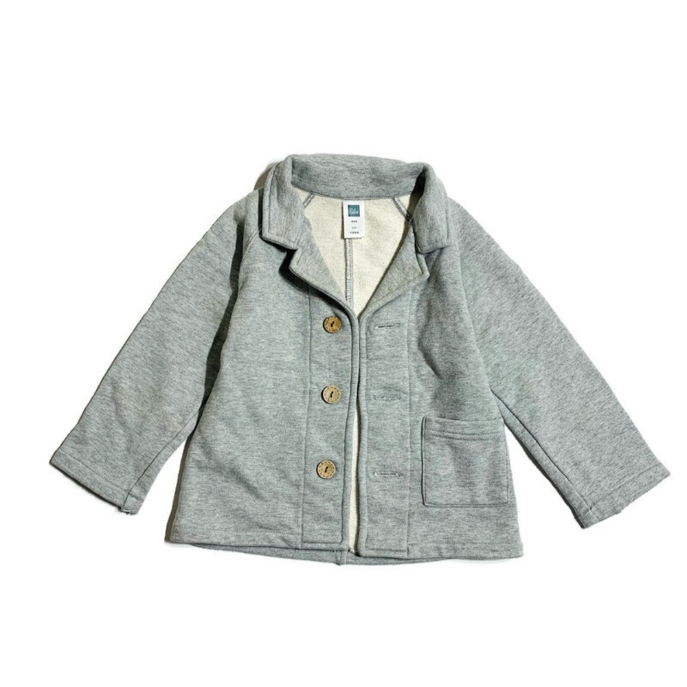 Little boy’s 3-4Y French terry blazer jacket